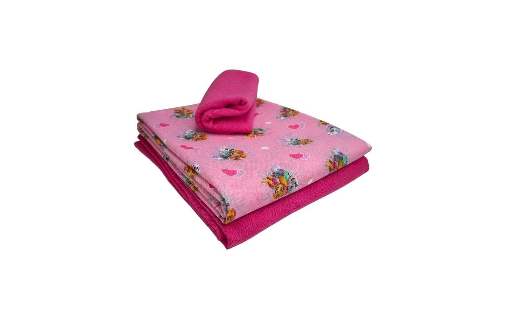 Stoff-Set Jersey Paw Patrol Herzen pink