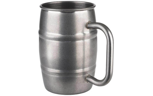 APS | Bierbecher Beer Mug | Ø 8,5 cm, H: 13 cm, Silber