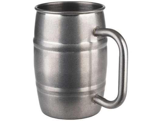 APS | Bierbecher Beer Mug | Ø 8,5 cm, H: 13 cm, Silber