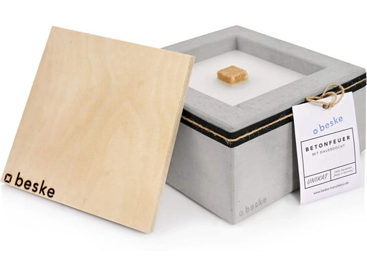 Beske | Betonfeuer Kula' | Outdoor-Kerze (20x20x11cm)
