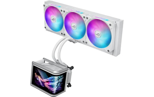 ASUS | ROG RYUO IV SLC 360 ARGB WHT | Liquid CPU Cooler, AMOLED, 3x120mm ARGB