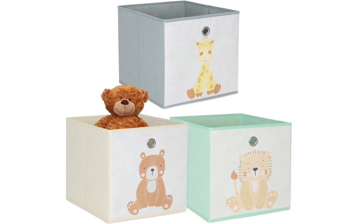 relaxdays Spielzeugbox Tiere