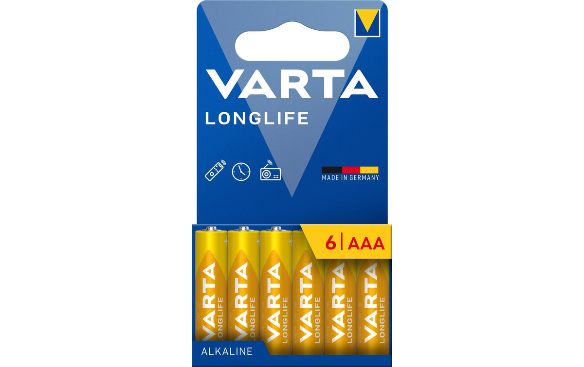 VARTA Longlife AAA, 1.5V, 1.5V, 6Stk