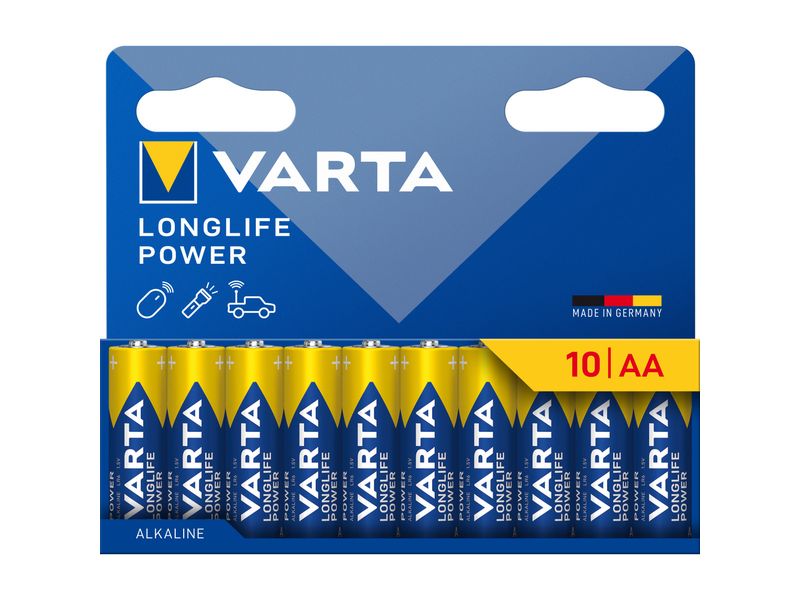 Varta | Longlife Power AA, 1.5V, 10Stk | 10 Stück, Vollkartonverpackung