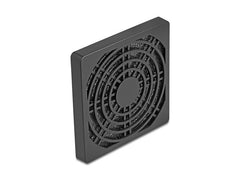 Delock | Lüftergitter 80x80mm, schwarz | mit Staubfilter, Bedestigung über Schrauben