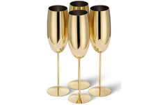 Oak&Steel Sektgläser Gold, 4er Set