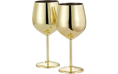 Oak & Steel | Oak&Steel Weingläser Gold, 2er Set | Edelstahl
