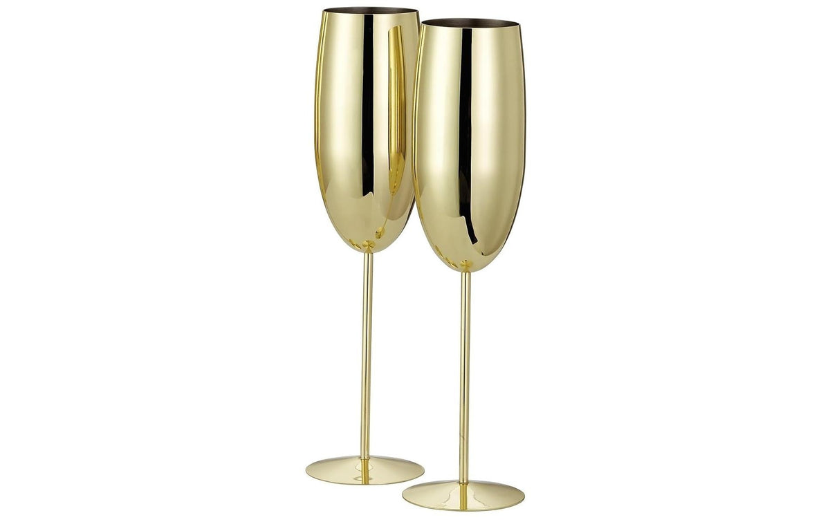 Oak&Steel Sektgläser Gold, 2er Set