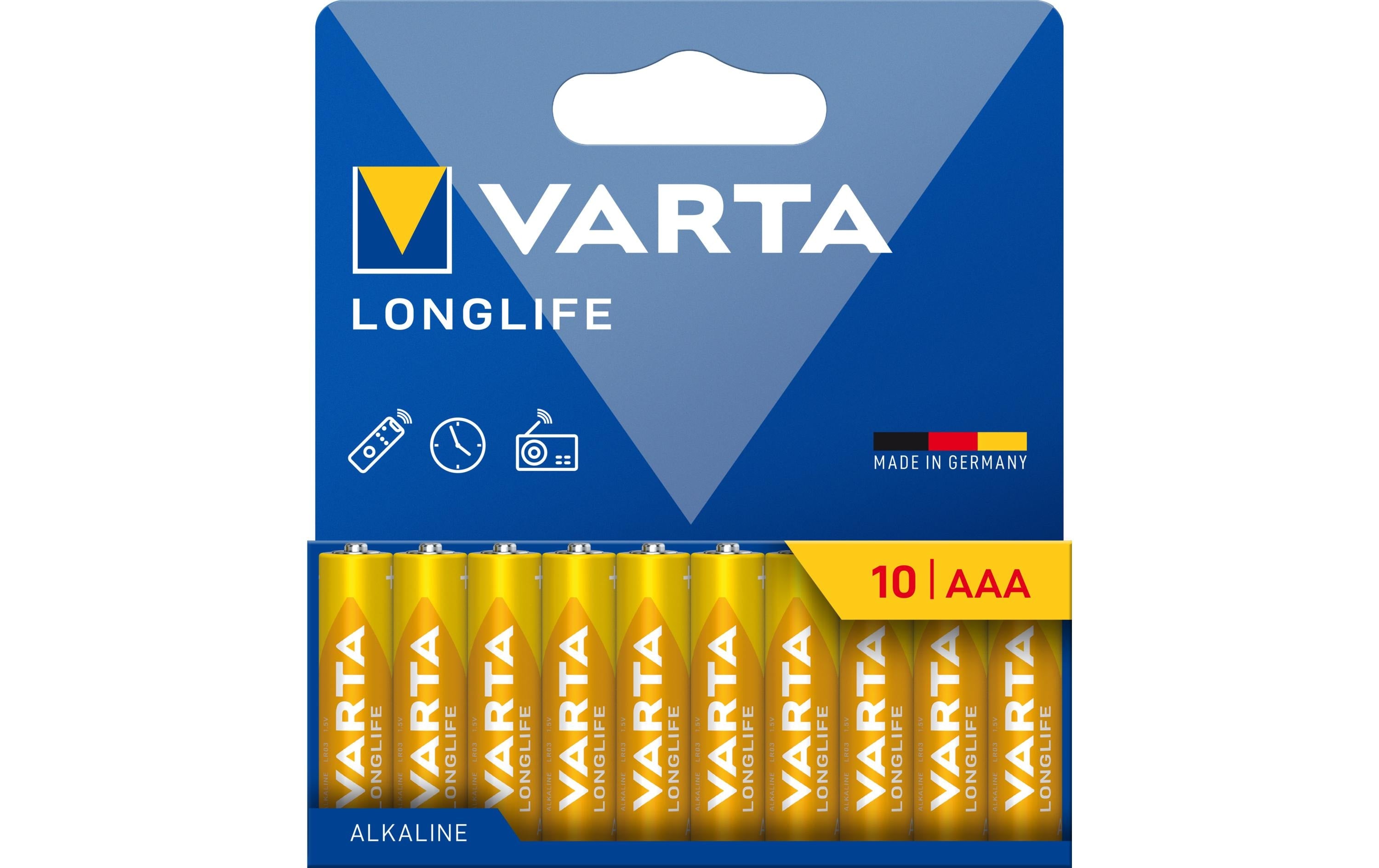 VARTA Longlife AAA, 1.5V, 1.5V, 10Stk
