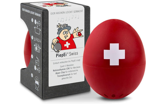 PiepEi | Küchentimer singende Eieruhr Swiss | Melodie auf jeder Stufe, Kunststoff
