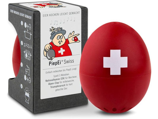 PiepEi | Küchentimer singende Eieruhr Swiss | Melodie auf jeder Stufe, Kunststoff