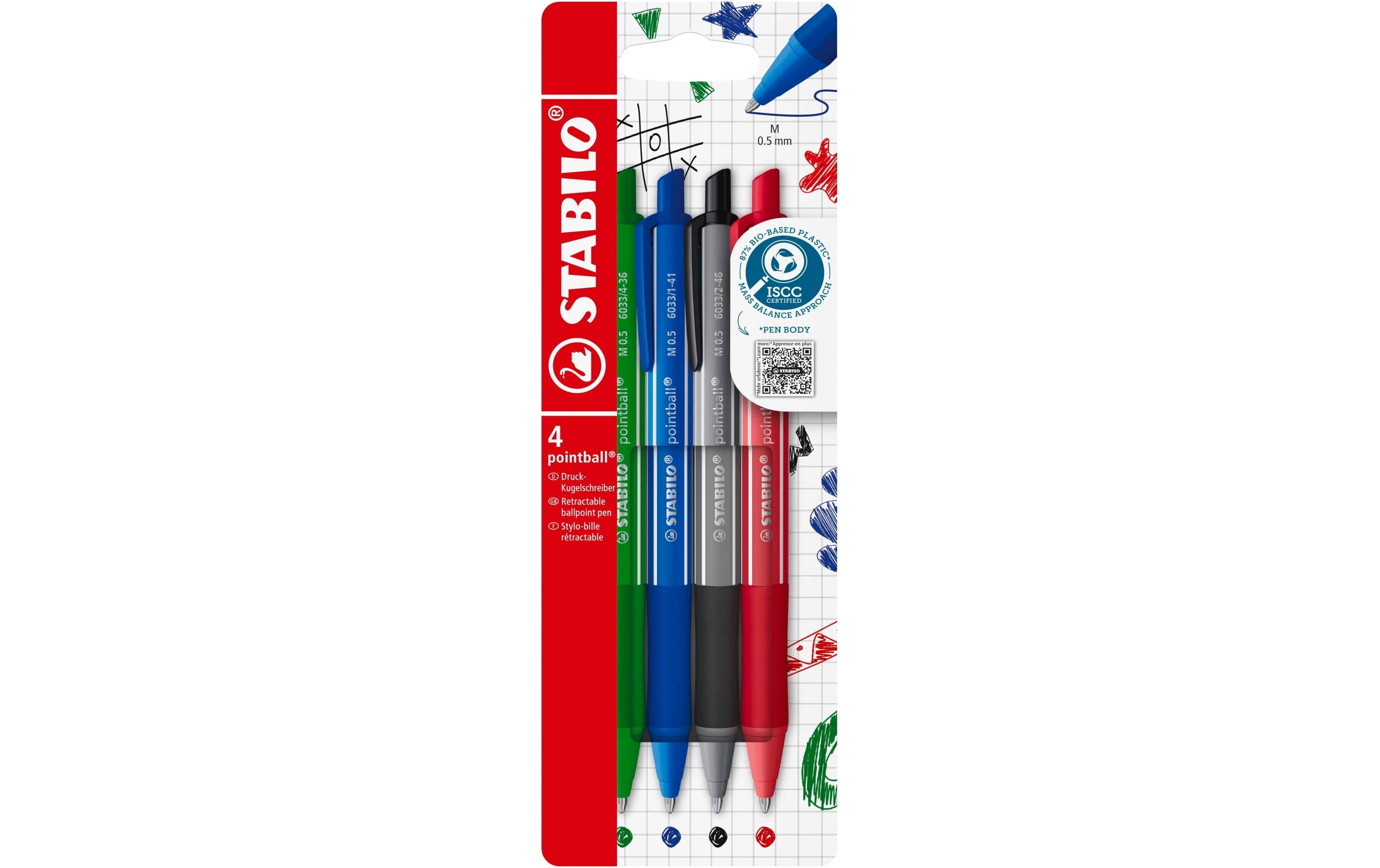 STABILO pointball Kugelschreiber 4er Set