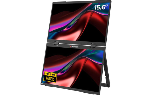 Verbatim | Portable FHD Dual Monitor, 15.6 | IPS, 16:9, Dual Monitor, 178 Viewing Angle