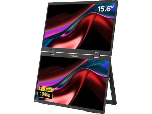 Verbatim | Portable FHD Dual Monitor, 15.6 | IPS, 16:9, Dual Monitor, 178 Viewing Angle