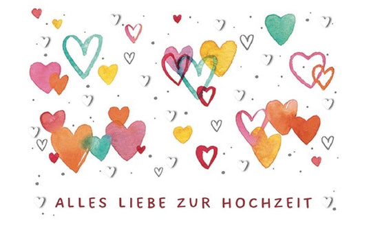 Cart Glückwunschkarte Hochzeit Herzen