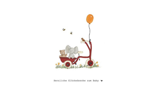 Cart Glückwunschkarte Baby