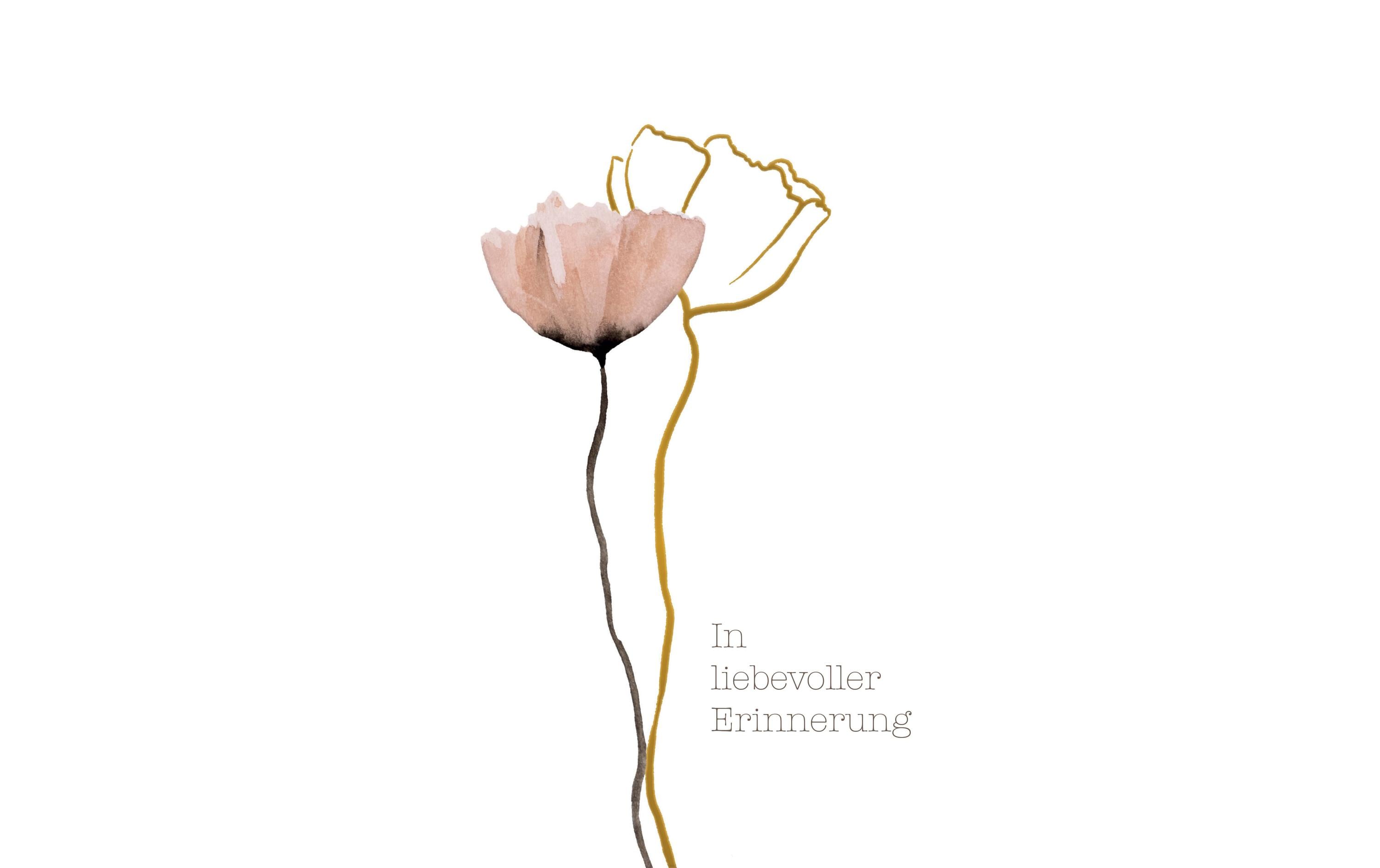 Cart Trauerkarte Blume