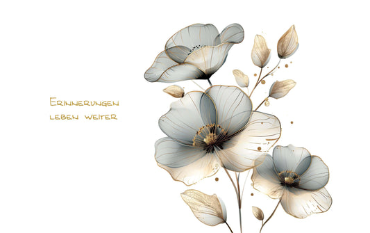 Cart Trauerkarte Blume