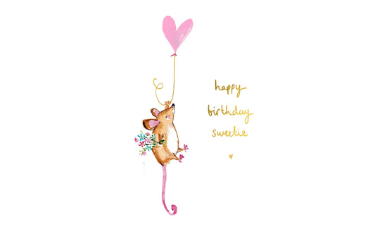Cart | Glückwunschkarte birthday sweetie | Format 150 x 150 mm inkl. Umschlag