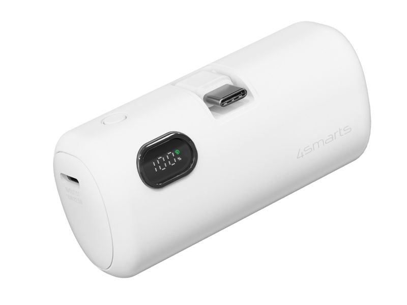 4smarts | Powerbank PicoFold | 5000mAh, 22.5W, weiss, PD2.0