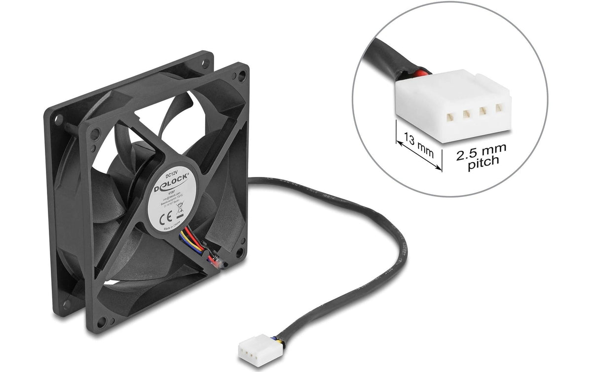 Delock Gehäuselüfter 92x92x25mm, 12V