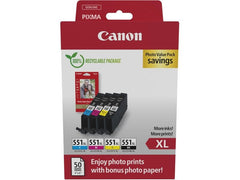 Canon | CLI-551XL Mult iBK,C,M,Y + Foto