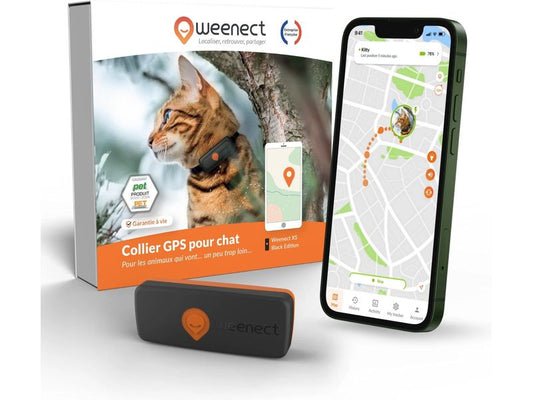 Weenect | GPS-Tracker für Katzen | schwarz