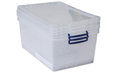 Really Useful Box | 3x 62 Liter, klar | nestbar