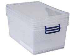 Really Useful Box | 3x 62 Liter, klar | nestbar