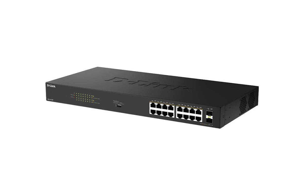 D-Link DGS-1018P/E: 18 Port Gig PoE+ Switch