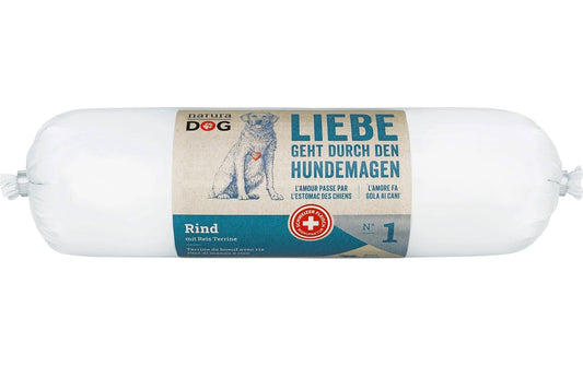 naturaDog, Nassfutter Rind mit Reis Terrine
