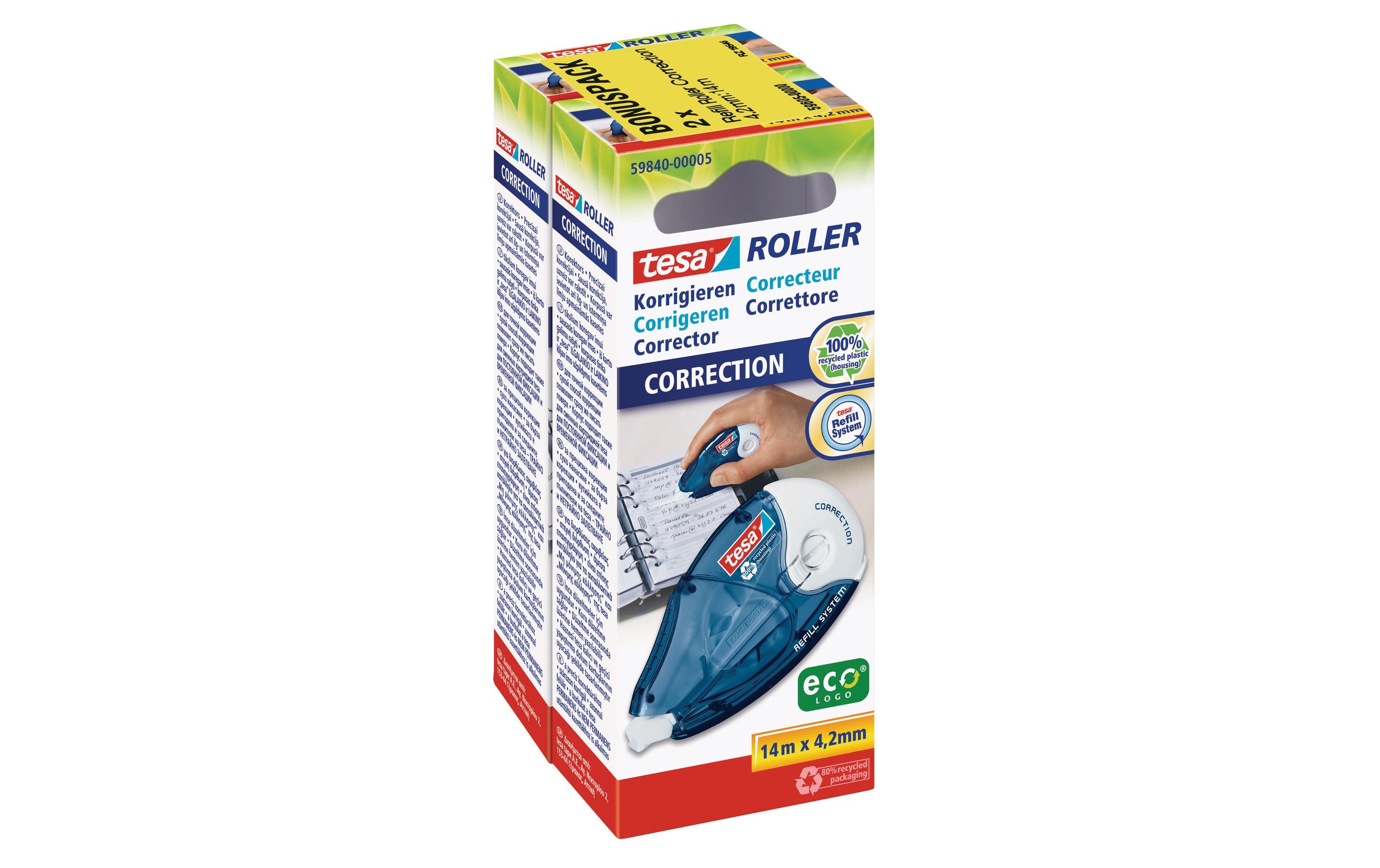 tesa Roller Korrigieren