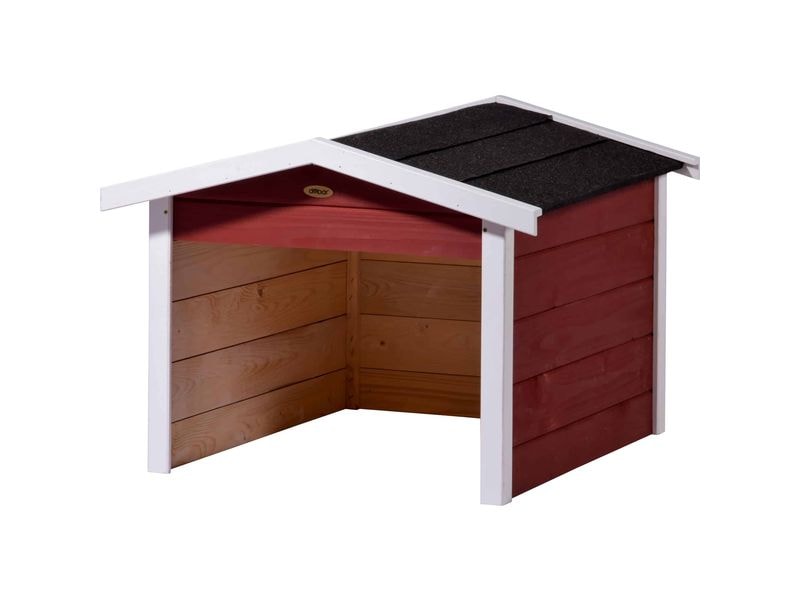 dobar | Mährobotergarage Oslo Spitzdach, rot | aus Holz