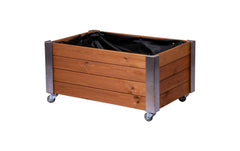 dobar | Hochbeet Rollfi aus FSC-Holz mit Rollen | aus Holz