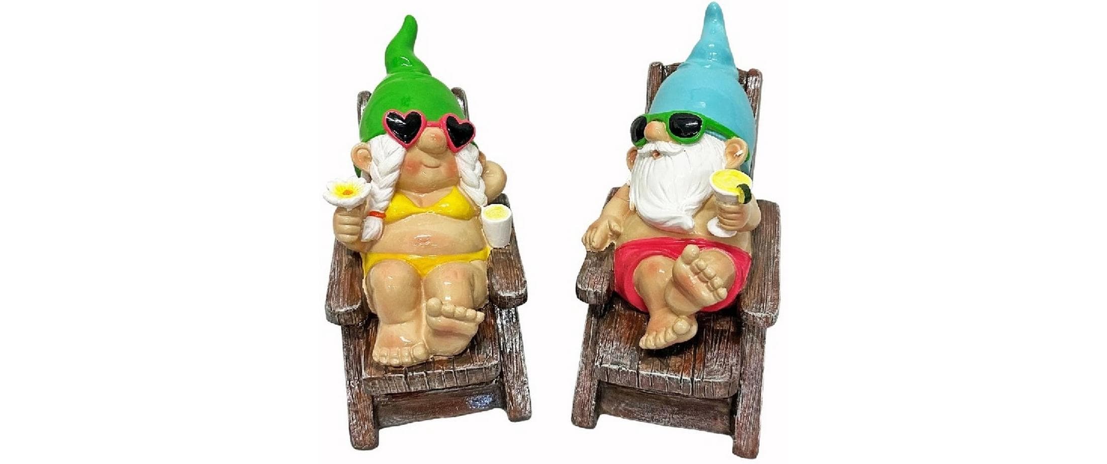 Dameco Dekofigur Gartenzwerg Beach ,2er Set