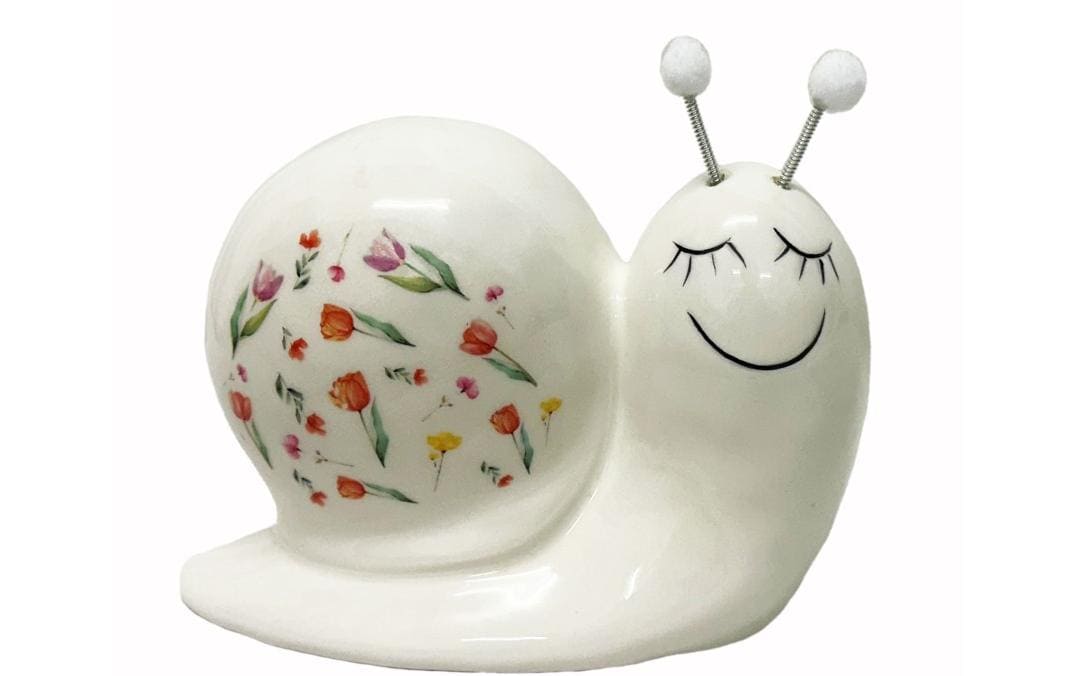 Dameco Aufsteller Schnecke mit Blumenmuster