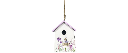 Dameco | Aufsteller Vogelhaus aus Holz | hängen oder stellen, 7x10x14 cm (TxBxH)