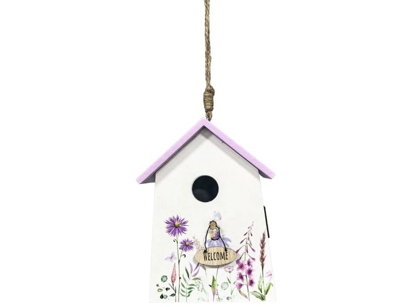 Dameco | Aufsteller Vogelhaus aus Holz | hängen oder stellen, 7x10x14 cm (TxBxH)
