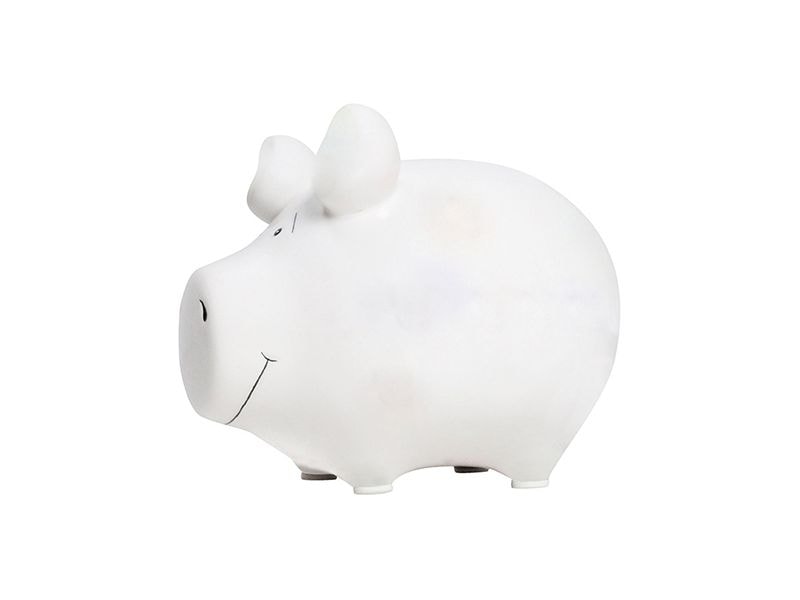 G. Wurm | Sparschwein weiss | 12.5x9x9cm