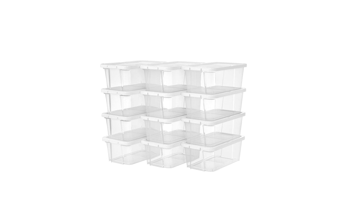 Songmics Schuhboxen stapelbar, 12er Set