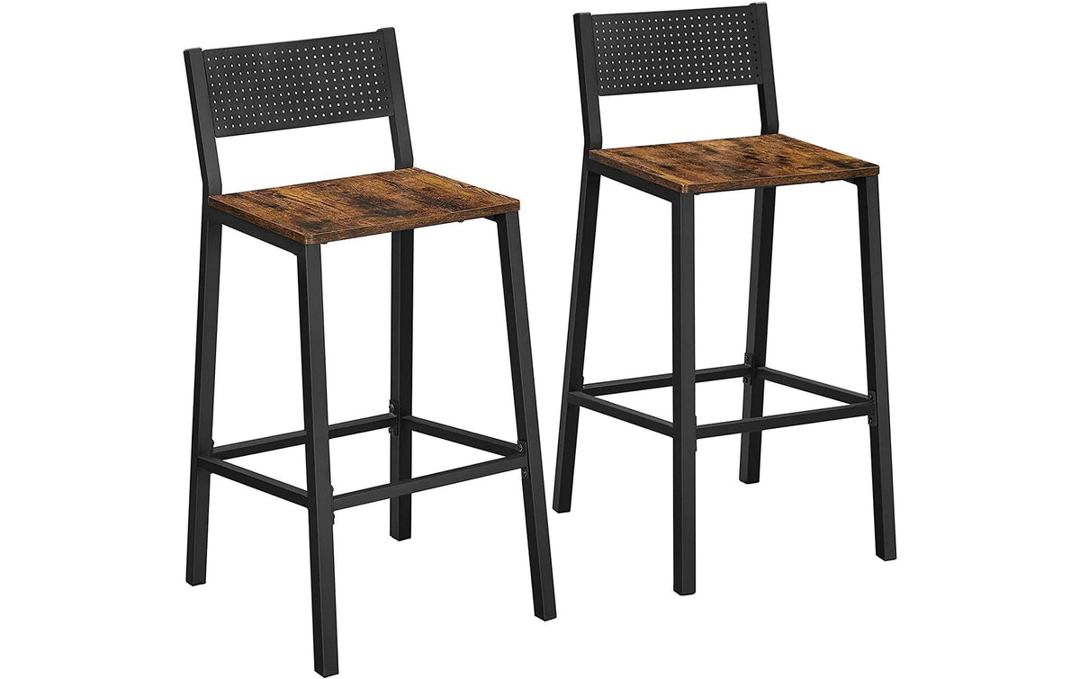 Vasagle Barhocker, 2er Set, schwarz-Braun
