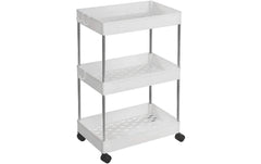Songmics Nischenwagen,3 Ablagen, Weiss