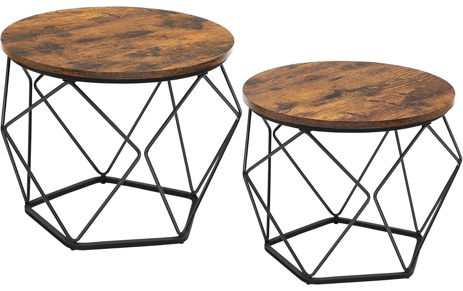 Vasagle Couchtisch Industrial, 2er Set