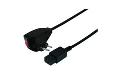 STEFFEN Adapterkabel T12-C19, 2.5m, schwarz