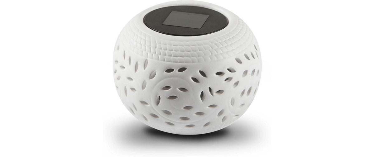 Balthasar Bowl Solar LED, Outdoor, Weiss