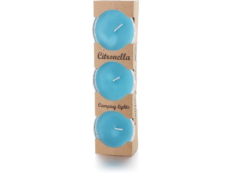 balthasar | Camping Lights Citronella, Blau | 8x3.5 cm (DxH), Brenndauer 12h