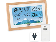 ADE | Wetterstation mit Funk-Aussensensor | 14.8 x 9.8 x 2.6 cm