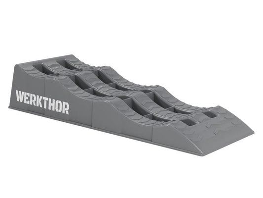 Werkthor | flache Auffahrkeile 2er Set | bis 3 Tonnen Grau