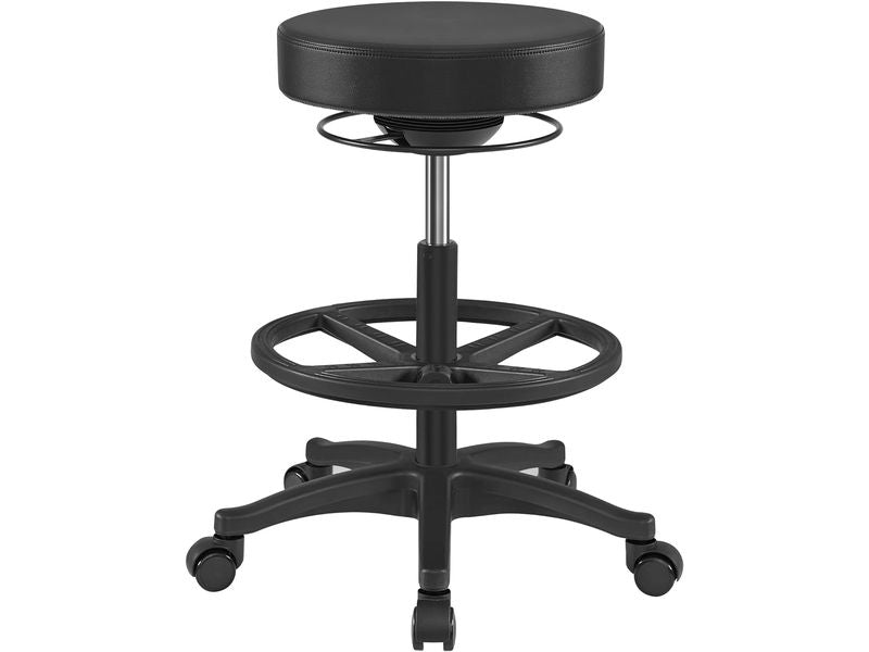 Songmics | Hocker | Farbe: schwarz, Höhe: 59.5-81 cm