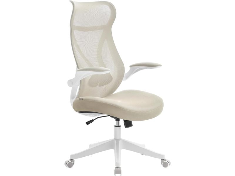 Songmics | Bürostuhl Cappuccino | mit Armlehnen, bis 150kg